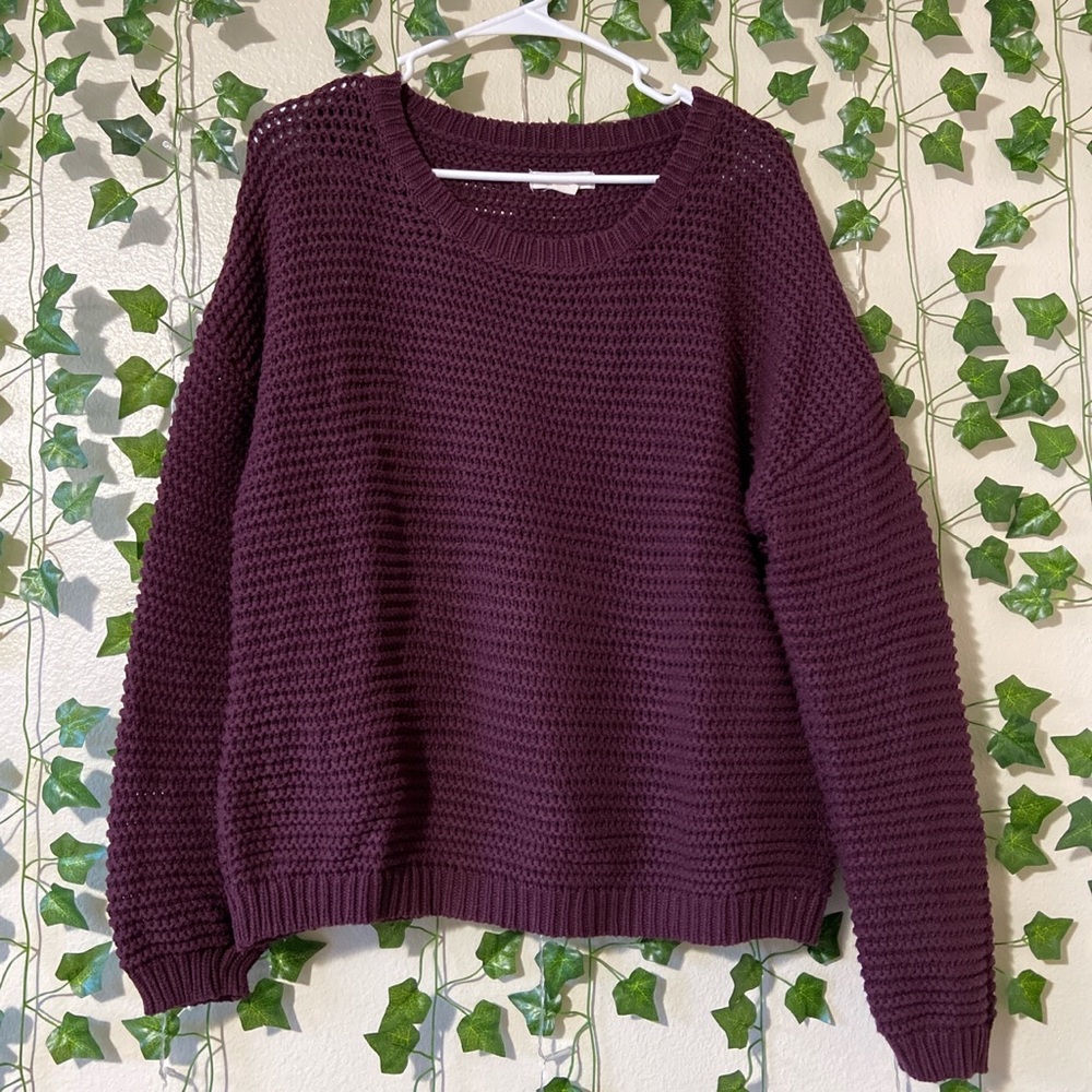 Maroon Knit Sweater